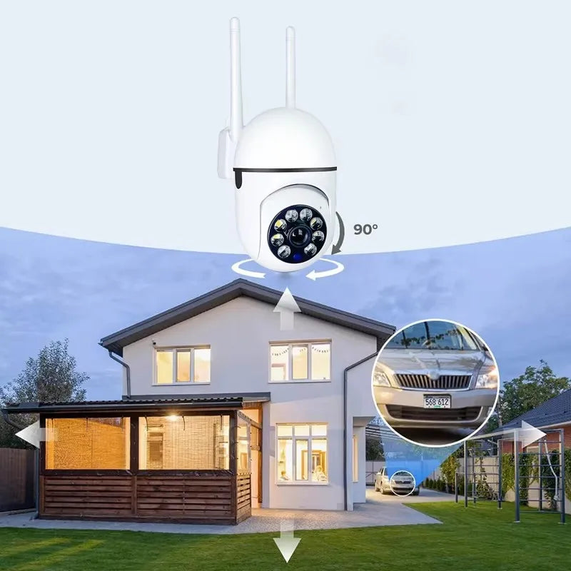 8MP Wifi IP Wireless Security Surveillance PTZ Camera 4X Zoom Cameras Tracking Two-way Audio HD Night Color Cam