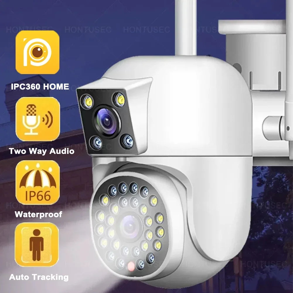 IPC360 HOME 4K 8MP Dual Lens WIFI PTZ 2K 4MP Dual Screen Security Camera Outdoor IP66 Color Night Vision Surveillance Cameras