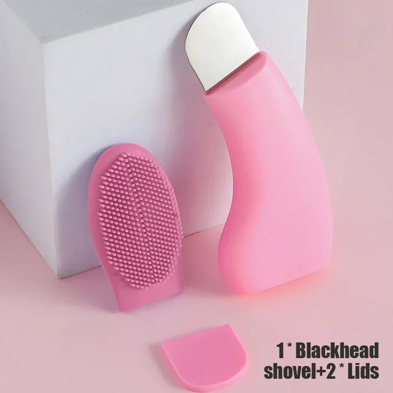 1 blackhead remover with cleaning brush, 2-in-1 pore cleanser for removing acne