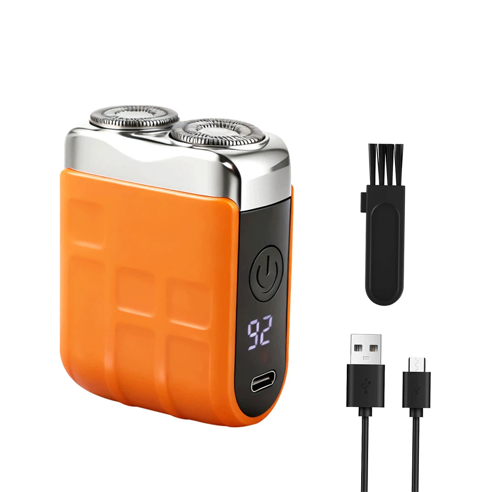 Portable Electric Shaver for Men Rechargeable Facial Beard Trimmer Wet/Dry Use Travel & Home Electric Razor