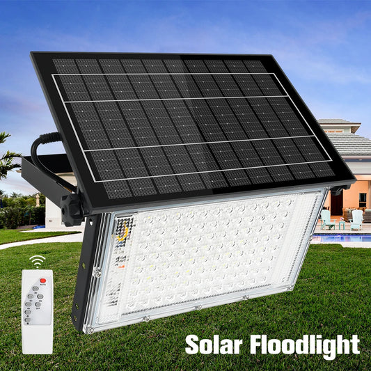 100W 200W LED Portable LED Solar Flood Lights Outdoor Camping Light Waterproof IP65 Wall Light for Garden Backyard