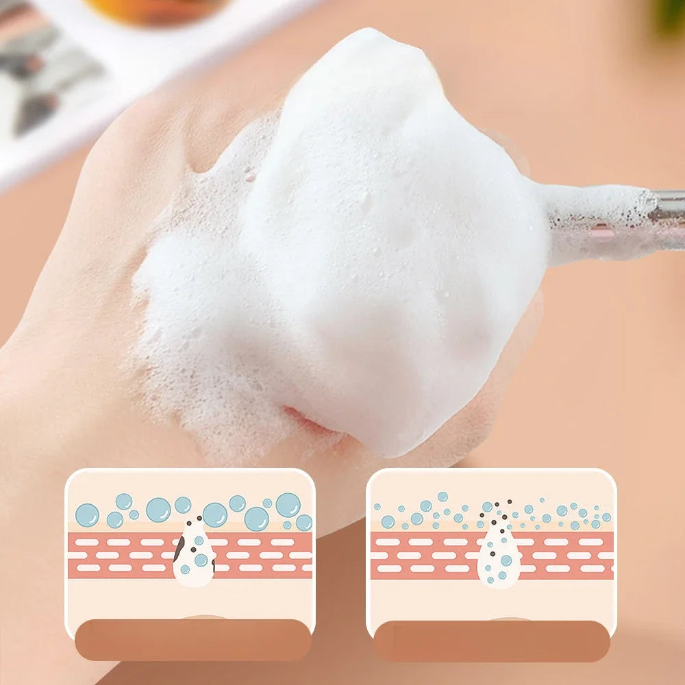 Facial Cleanser Brush Soft Face Massage Fan Wash Brush Pore Cleanning Exfoliating Beauty Face Mask Brush Portable Skin Care Tool