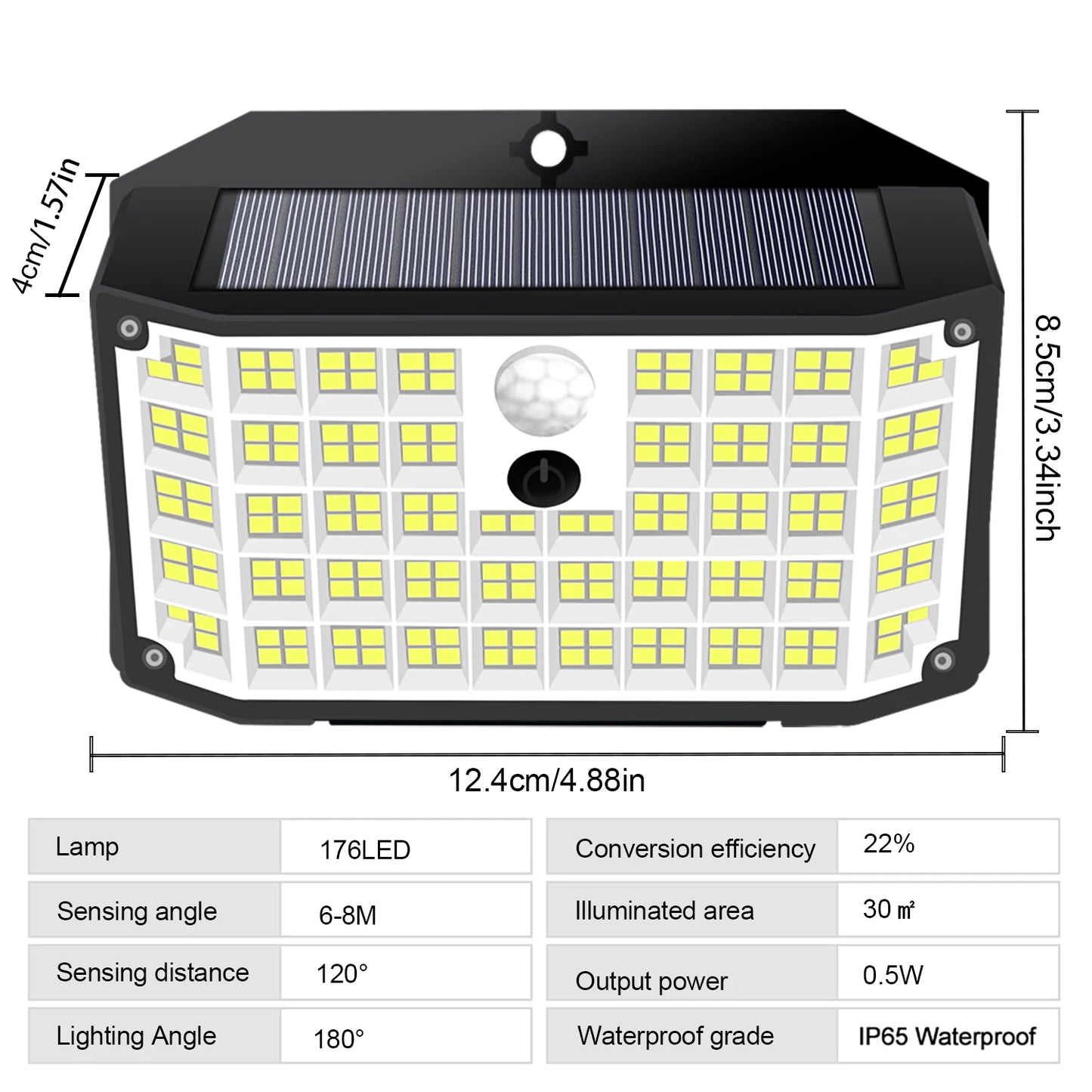Solar Lights Outdoor Motion Sensor Solar Security Lights IP65 Waterproof with 3 Lighting Modes Powered Wall Lights Outside