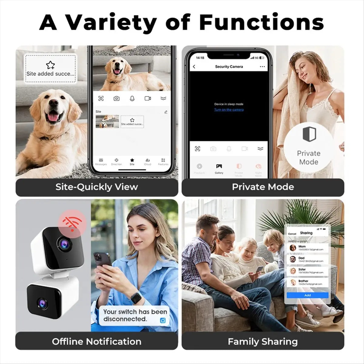 4MP Tuya WiFi Camera Dual Lens Dual Screen Human Tracking Ai Human Detection Video Surveillance SmartLife Camera EU PLUG