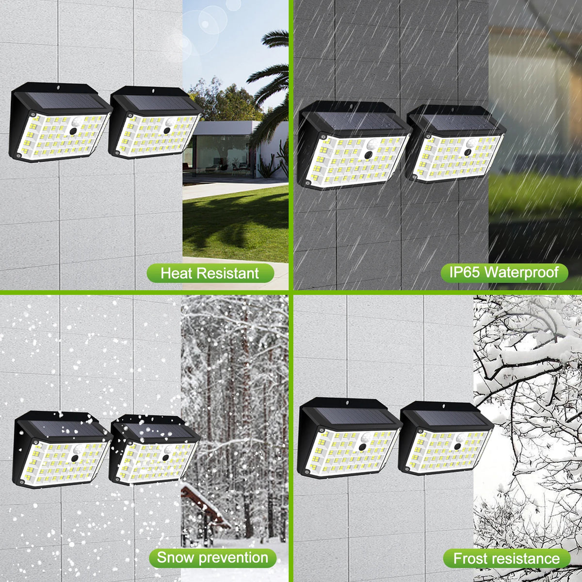 Solar Lights Outdoor Motion Sensor Solar Security Lights IP65 Waterproof with 3 Lighting Modes Powered Wall Lights Outside