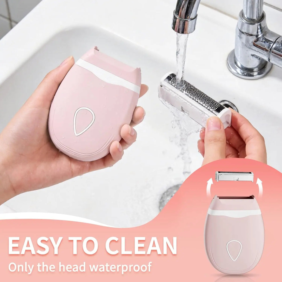 Facial Hair Remover for Women Wet Dry Use Electric Shaver Portable Bikini Trimmer for Face,Legs,Underarms and Bikini Line