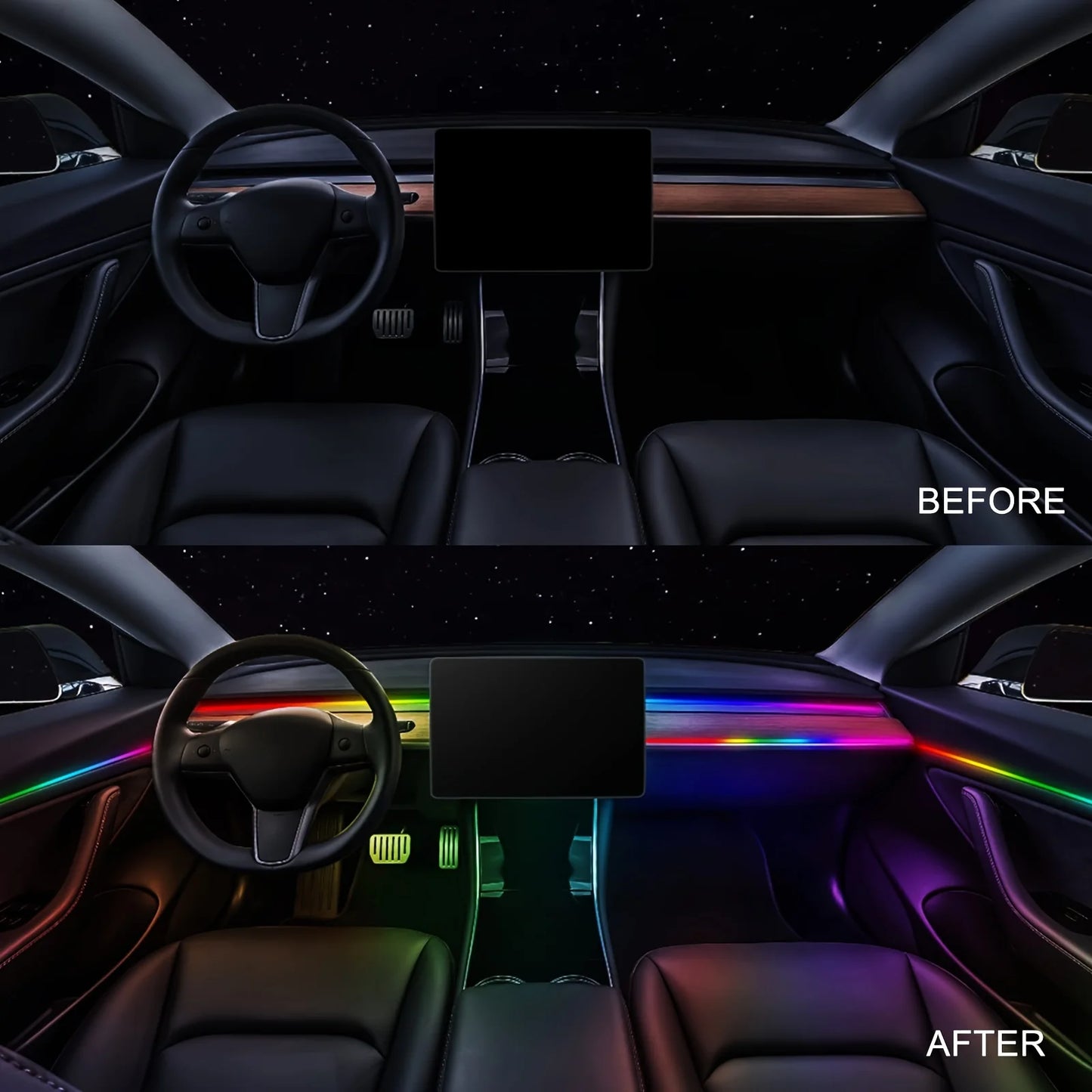 22 In 1 Car LED Interior Ambient Lights: Enhance Your Car's Atmosphere with LED Lights