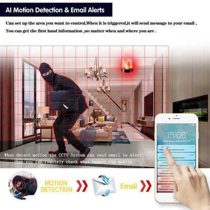 AI Face Detection H.265 5MP 4MP AHD Camera Security Video Surveillance 4*Array Outdoor Camera Weatherproof For AHD DVR System