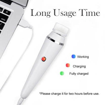 Facial Cleansing Brush 4 in 1 Electric Rechargeable Waterproof Rotating Face Cleaner Deep Pore Cleansing Skin Care Tool
