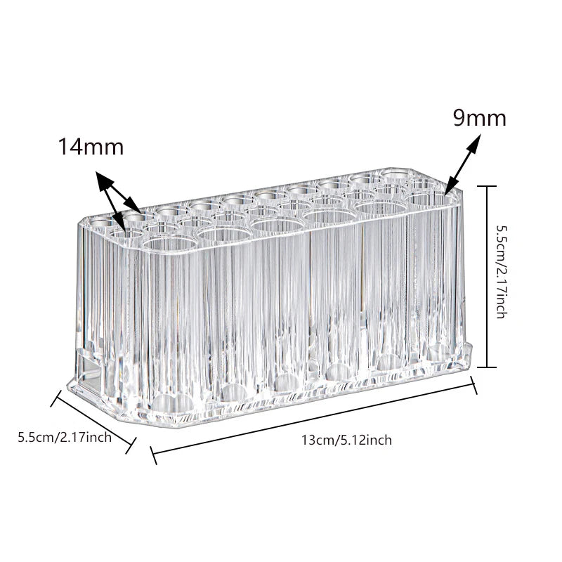 Beauty Container Tool Kit Display Shelf Holder 26 Holes Nail Brushes Storage Box Holder Organizer Makeup Brushes Pens