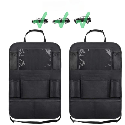 Car Seat Back Organizer 10 Storage Pockets with Touch Screen Tablet Holder Protector for Kids Children Car Accessories