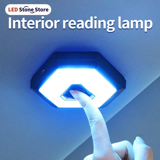 Car Interior Ambient Light Ceiling Lamp Car Reading Light Rechargeable LED Auto Styling Night Light For Automobiles Family Party