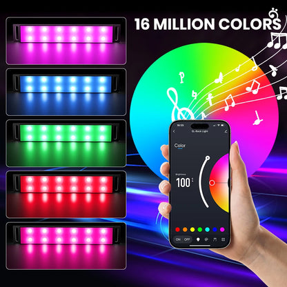 Car Lights Interior LED Lights for Car Interior APP Control Truck Inside Lights with DIYs  Music Mode Ambient Foot Lighting