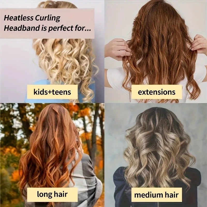 Heatless Curling Rod Set - No Heat Hair Styler for Overnight Waves | Salon-Quality DIY Hair Care | Travel-Friendly