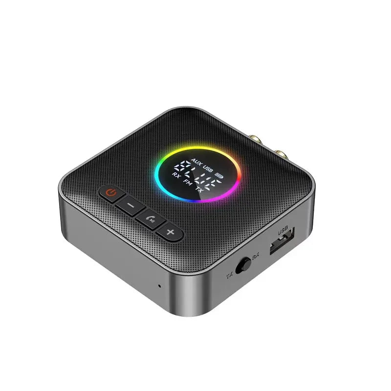 3 in 1 Bluetooth 6.0 Transmitter Receiver FM Modulator Transmitter 3.5MM AUX RCA Stereo Music LED Display Wireless Adapter