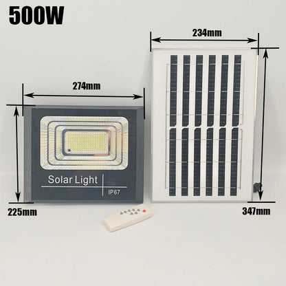 50w 100w 200w 300w 500w Solar Flood Lights LED Solar Powered Spotlight Outdoor Waterproof Reflector Solar with Remote Control
