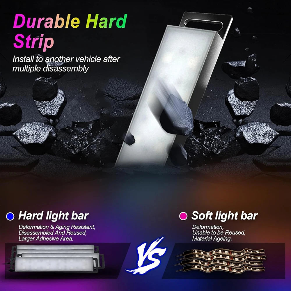 Car Lights Interior LED Lights for Car Interior APP Control Truck Inside Lights with DIYs  Music Mode Ambient Foot Lighting