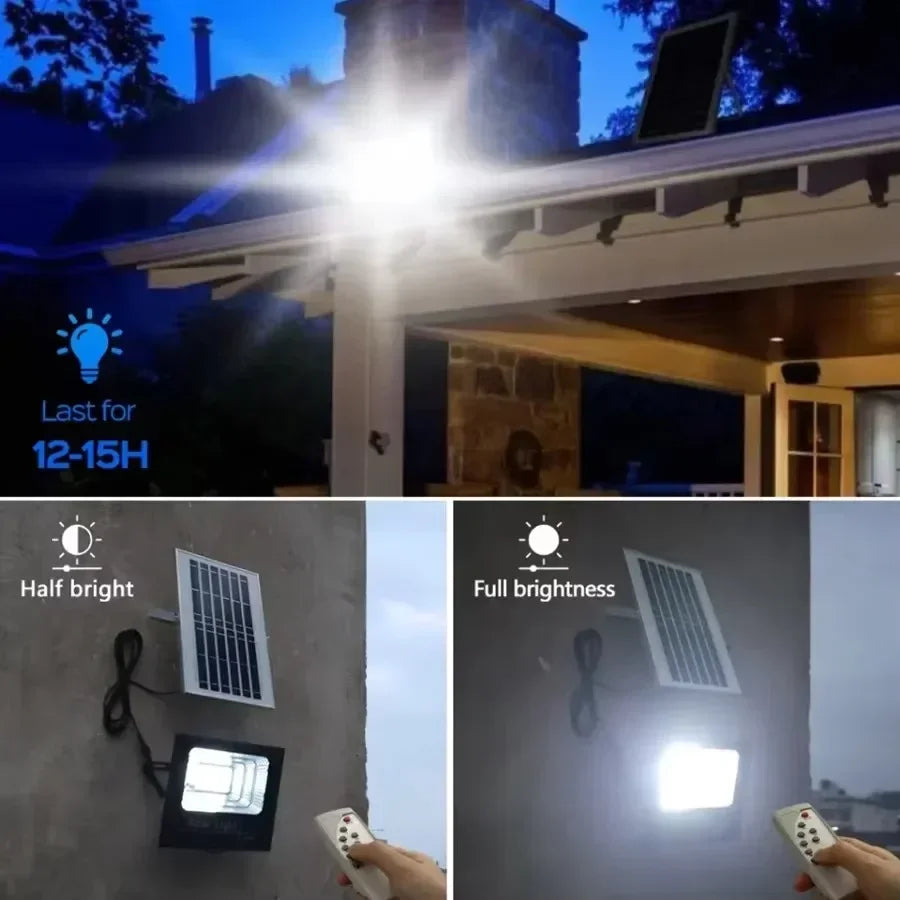 200/300W Solar Flood Lights with Remote Control Outdoor IP67 Waterproof Solar Powered Spotlight Solar Reflector Wall Lamps Hot