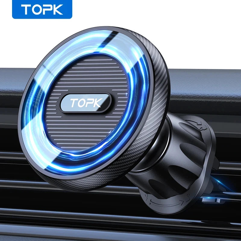Magnetic Car Holder FOR Phone FOR Magsafe, Powerful Magnetism Premium Metal Hook, Single-Hand Operation Air Vent Mount