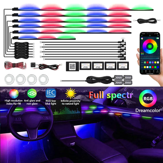 22 In 1 Car LED Interior Ambient Lights: Enhance Your Car's Atmosphere with LED Lights