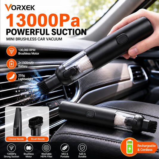 VORXEK Cordless Car Vacuum Cleaner 13000Pa Handheld Vacuum and Air Blower for Car SUV and Truck