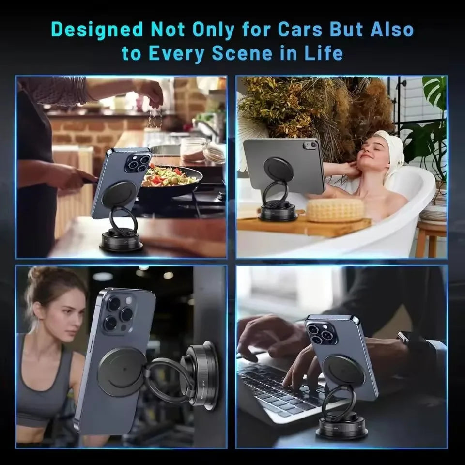 Magnetic Phone Holder for car 360° Rotatable Foldable & Adjustable Magnetic Car Mount ,Suction Cup Phone Holder for Car/Mirror