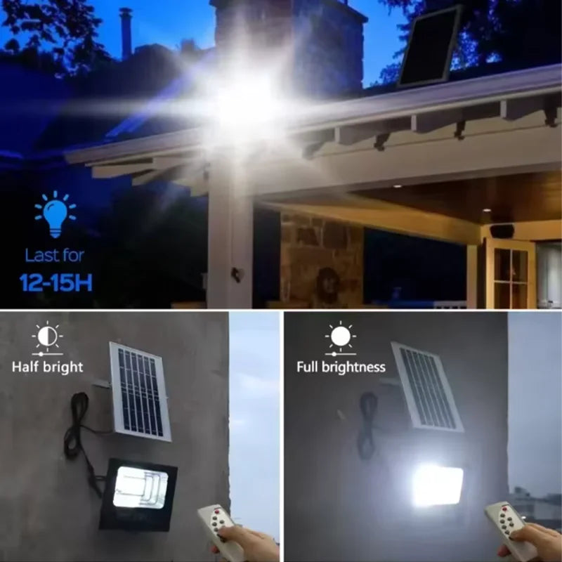 1000W Solar Light Solar Flood Street Lamps Outdoor Waterproof Solar Spotlights For Garden/Wall/Yard/Villa/Parking-lot/Driveway