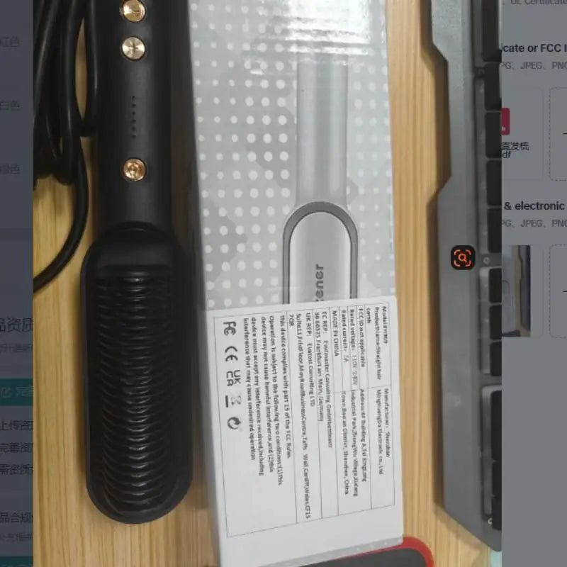 Electric Hair Straightener Brush, Durable Straightening Comb, Multi-use Styling Tool for Home & Salon Hairdressing Use.
