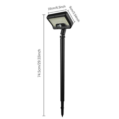 Solar Motion Sensor Garden Light, 5 - 6m Detection, 360° Rotatable Lamp, 4 Lighting Modes, Weatherproof Lighting, for Outdoor