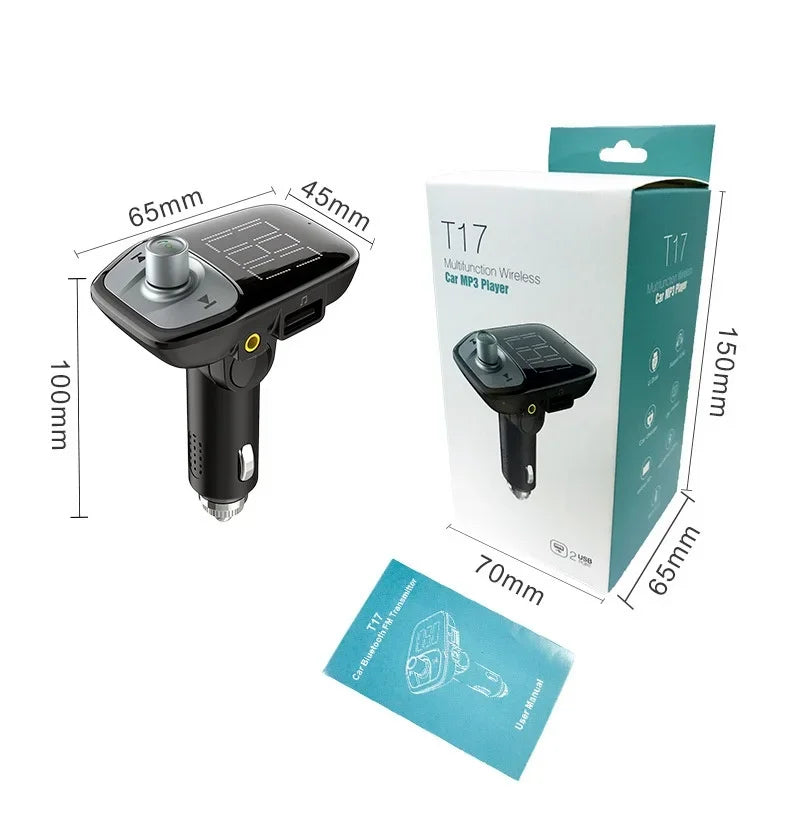 2024 5V FM Transmitter AUX Modulator Bluetooth 5.4 Wireless Car Radio Adapter Handsfree Car Kit Charger TF USB MP3 Player