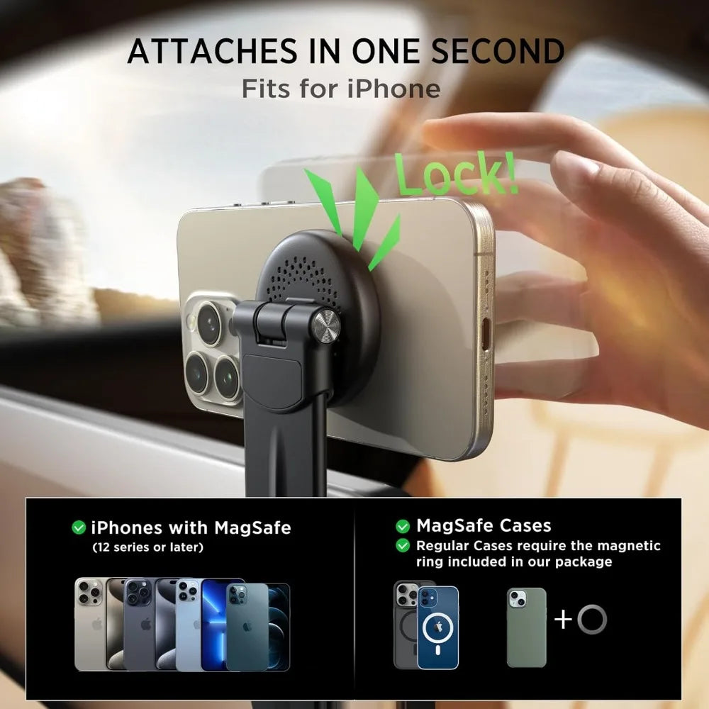 15W Car Wireless Fast Magnetic Charger 360° Adjustable Mobile Car Phone Holder Suitable for All Car Models Phone Holder