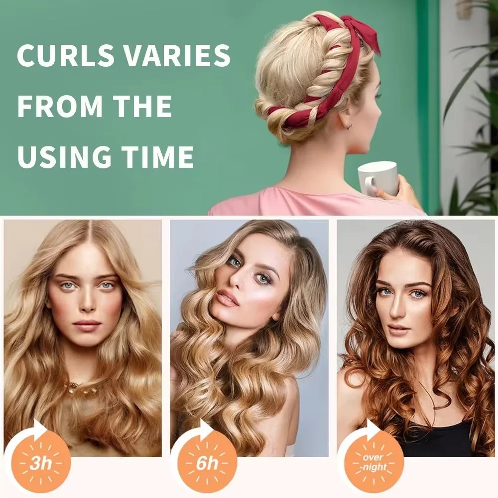 Heatless Curling Rod Headband No Heat Rollers Sleeping Overnight Soft Flexi Rods Multi-color Lazy Hair Curlers Hair Styling Tool