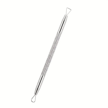 Double-Headed Stainless Steel Blackhead Remover - Effective Pimple Extractor for Oily Skin Unscented, Durable, and Easy to Clean