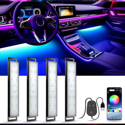 Car Lights Interior LED Lights for Car Interior APP Control Truck Inside Lights with DIYs  Music Mode Ambient Foot Lighting