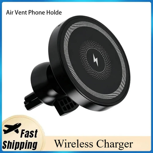 Magnetic Wireless Car Charger, Air Vent Phone Holder 15W Fast Charging Mount for iPhone 17 16 15 14 Pro Max Fast Charging Mount