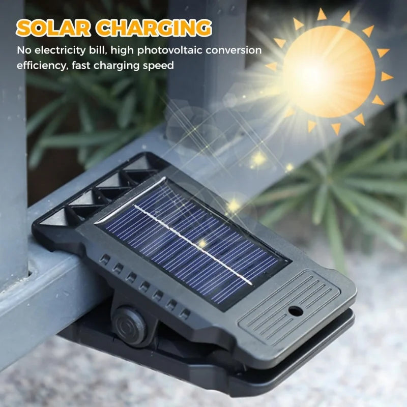 Solar Clip Motion Sensor Lights Outdoor Solar Lights Waterproof High Bright Security Lights for Outside Fence Chain Link Camping