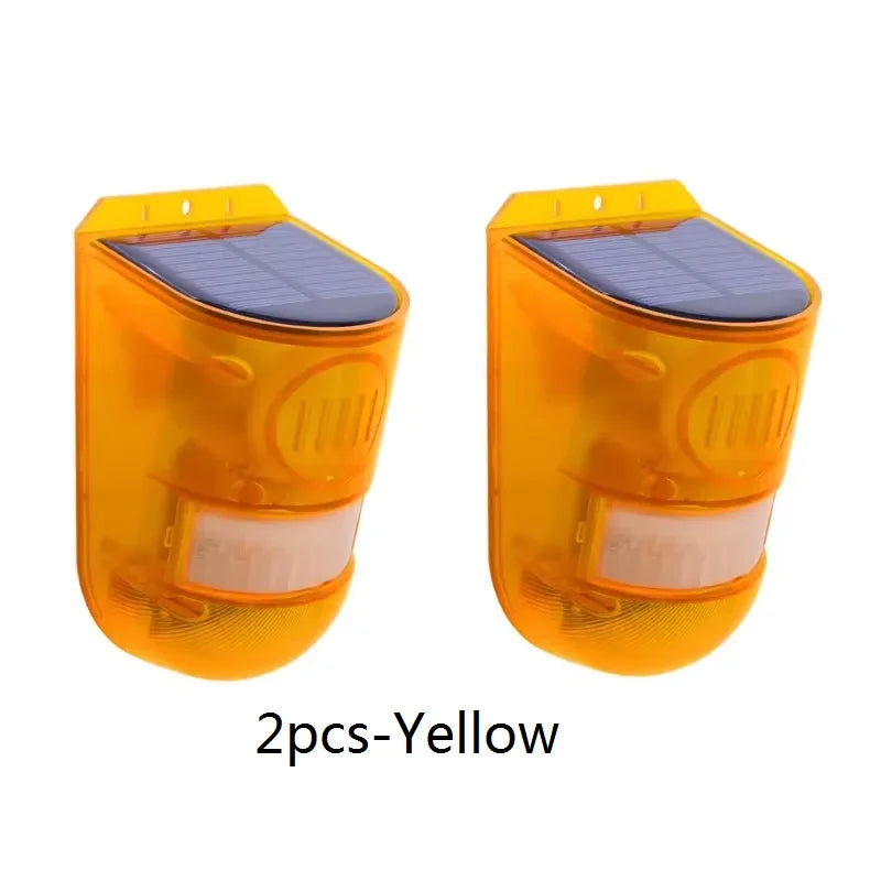 Solar Lamps Infrared Motion Sensor Alarm Siren Strobe Light For Home Garden Carage Field Wild Animals Security Alarm Salor Lamp
