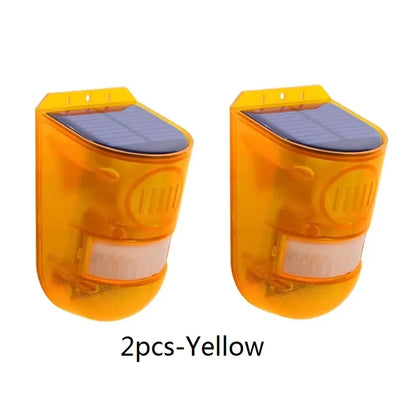 Solar Lamps Infrared Motion Sensor Alarm Siren Strobe Light For Home Garden Carage Field Wild Animals Security Alarm Salor Lamp