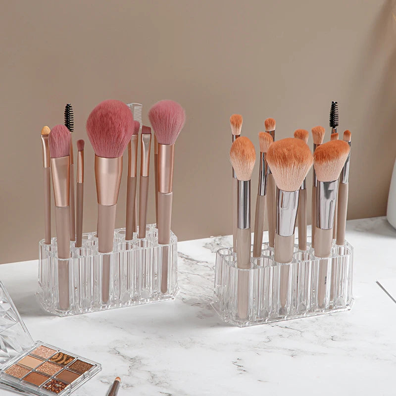 Beauty Container Tool Kit Display Shelf Holder 26 Holes Nail Brushes Storage Box Holder Organizer Makeup Brushes Pens
