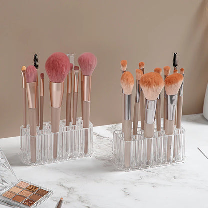 Beauty Container Tool Kit Display Shelf Holder 26 Holes Nail Brushes Storage Box Holder Organizer Makeup Brushes Pens