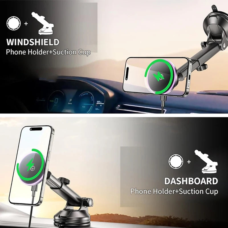 New Chargers Adapters Magnetic Wireless Car Charger Fast Charging Windshield Car Phone Holder Consumer Electronics Accessories