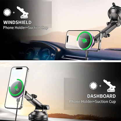 New Chargers Adapters Magnetic Wireless Car Charger Fast Charging Windshield Car Phone Holder Consumer Electronics Accessories