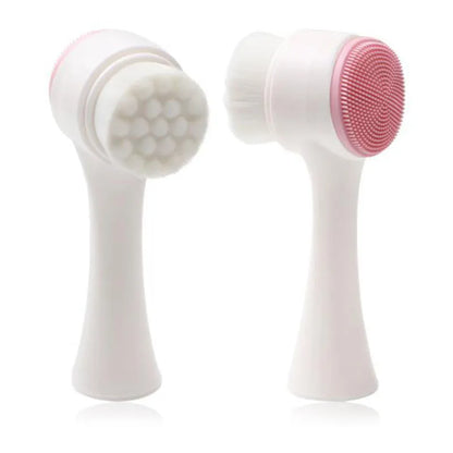 1/2pcs 2-In-1 Facial Silicone Cleansing Brush Facial Soft Silicone Brushes Care Massage Brush Portable Face Deep Cleansing Brush