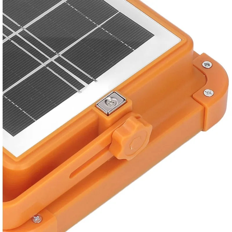 Solar Flood Light Portable LED Work Solar Light 100W IP66 with 5 Gear Adjustable Brightness Rechargeable LED Floor Light