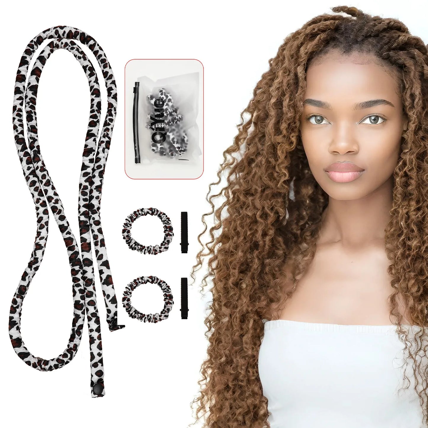 Heatless Curling Rod Headband No Heat Rollers Sleeping Overnight Soft Flexi Rods Multi-color Lazy Hair Curlers Hair Styling Tool