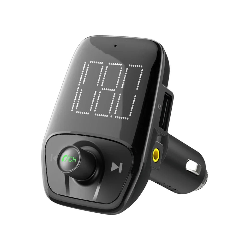 2024 5V FM Transmitter AUX Modulator Bluetooth 5.4 Wireless Car Radio Adapter Handsfree Car Kit Charger TF USB MP3 Player