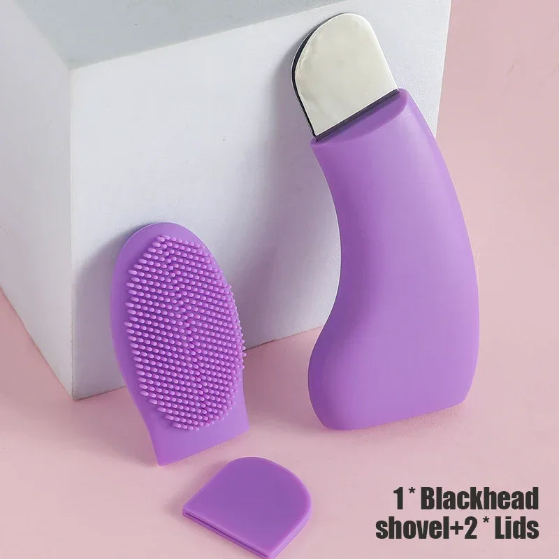 1 blackhead remover with cleaning brush, 2-in-1 pore cleanser for removing acne