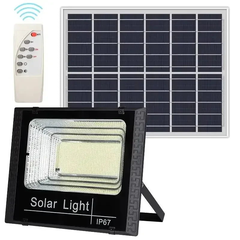 200/300W Solar Flood Lights with Remote Control Outdoor IP67 Waterproof Solar Powered Spotlight Solar Reflector Wall Lamps Hot