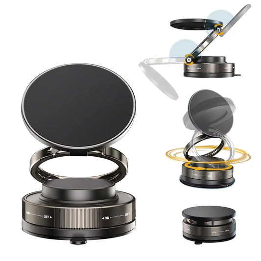 Magnetic Phone Holder for car 360° Rotatable Foldable & Adjustable Magnetic Car Mount ,Suction Cup Phone Holder for Car/Mirror