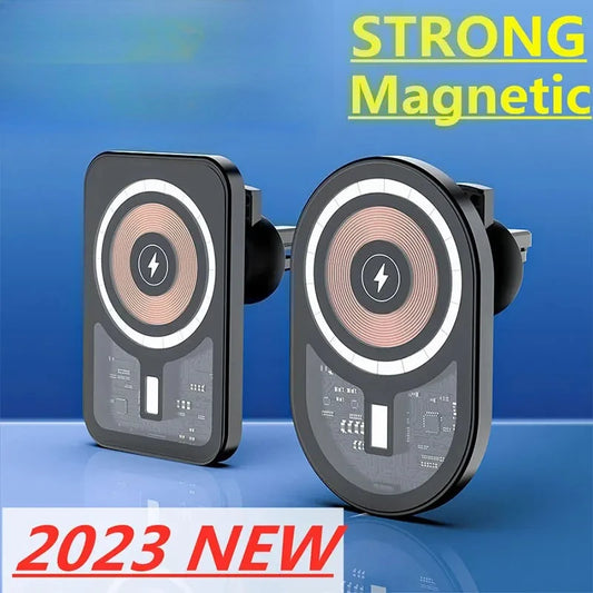 Magnetic Wireless Charger Car Air Vent Mount Phone Holder Stand Fast Charging Station For iPhone 13 14 15 16 17 Pro Max macsafe